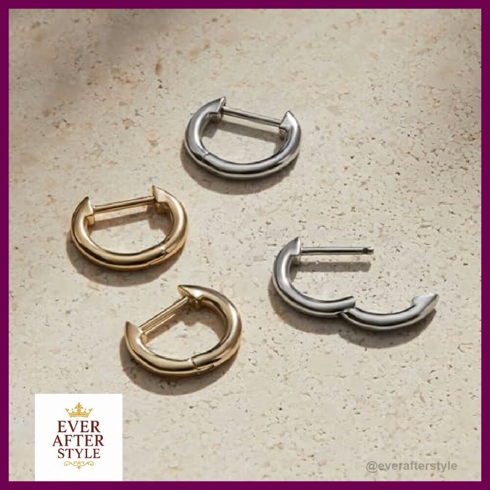 Minimal Hoop Earrings Stackable Chic Hypoallergen… - image 7